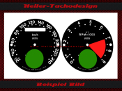 Tachoscheiben für Norton 850 750 Roadster Smiths SSM 3001 02 150 Mph zu 240 Kmh