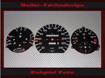 Tachoscheiben für Mercedes W126 280SE S Klasse 240 Kmh - 2