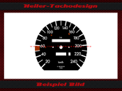 Tachoscheibe für Mercedes W126 S Klasse 240 Kmh...