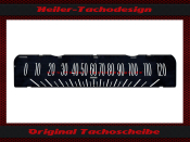 Speedometer Sticker Cadillac Deville 1959 120 Mph to 200 Kmh