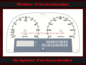 Speedometer Disc for Lotus Elise 160 Mph to 260 Kmh tachometer up to 10 RPM