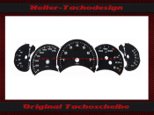 Tachoscheibe für Porsche 996 Schalter vor Facelift Mph zu Kmh