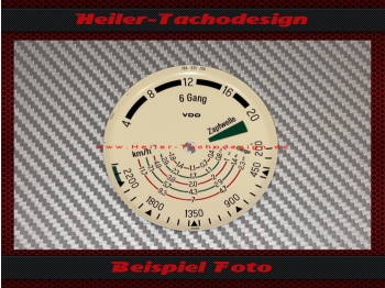Traktormeter Tachoscheibe für Hüftmeier Hanomag Ø74 mm - 1