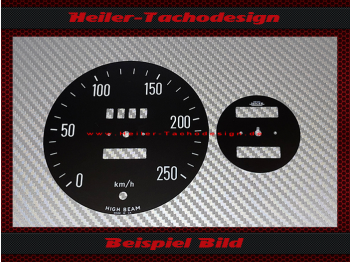 Speedometer Disc for Jensen Interceptor Mk3 1974 Ø101 mm 160 Mph to 260 Kmh