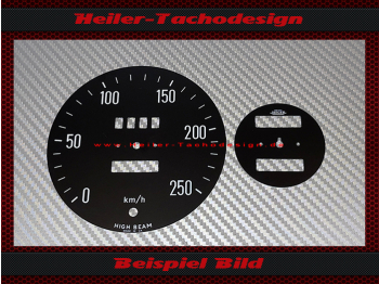 Speedometer Disc for Jensen Interceptro Mk3 1974 Ø101 mm 160 Mph to 260 Kmh