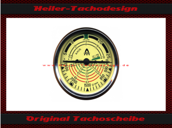 Traktormeter Tachoscheibe für Hüftmeier Hanomag Ø74 mm - 3