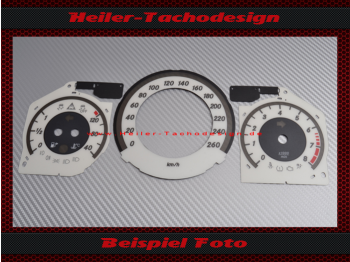 Tachoscheibe für Mercedes W204 W207 W212 Elegance Benzin Facelift Symbole - 1