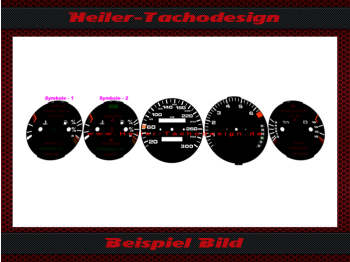 Speedometer Discs for Porsche 928 1988 180 Mph to 300 Kmh