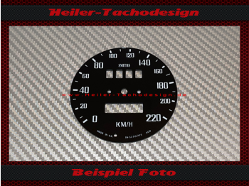 Speedometer Disc for MG MG-B Smiths Ø 75 mm 220 Kmh
