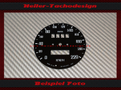 Speedometer Disc for MG MG-B Smiths Ø 75 mm 220 Kmh