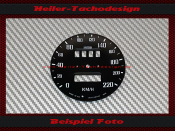 Speedometer Disc for MG MG-B Smiths Ø 75 mm 220 Kmh