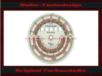 Traktormeter Tachoscheibe für Bukh Diesel - 2