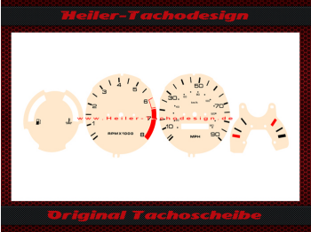 Tachoscheiben für Rover Austin Mini Cooper 1300 SPI 90 Mph zu 140 Kmh