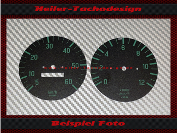 Tachoscheibe für Kreidler Zündapp Puch 60 Kmh Florett Flory RS RMC KTM PL80 Ø 71 mm ohne roten Bereich