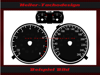 Tachoscheibe für VW Tiguan SEL 2008 160 Mph zu 260 Kmh