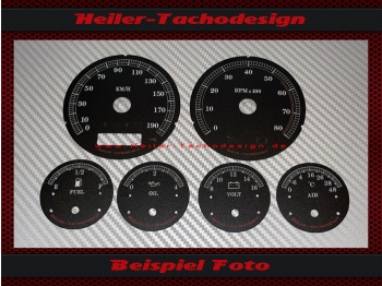 Tachoscheiben für Harley Davidson Street Glide 2010 Ø 80 120 Mph zu 190 Kmh