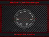 Speedometer Glass Isgus 100 kmh 78 mm