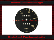 Tachoscheibe für Porsche 911 901 1964 bis 1968 Mph zu Kmh