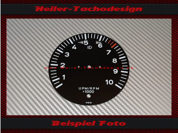 Tachometer dial for Porsche 911 912 914 901 930 959 10000 RPM red marking 6500 to 7000 RPM