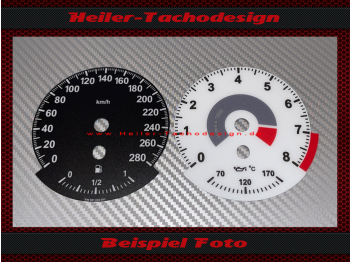 Speedometer Discs for BMW E90 E91 E92 E93 280 Kmh 8000 RPM Black White