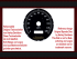 Speedometer Disc for Harley Davidson Road Glide 2002 2003 Ø80 Mph to Kmh