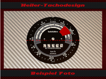 Traktormeter Tachoscheibe für Schlüter Super 650 VS 1970 - 1