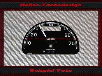 Tachoscheibe für Norton BSA Triumph TR6 Ariel Smiths Chronometric HRD Vincen 75 Mph zu 120 Kmh 1962