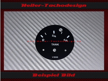Zusatzinstrument Zifferblatt Tankanzeige VDO R 2/4 4/4 mit Warnlampe 55 mm