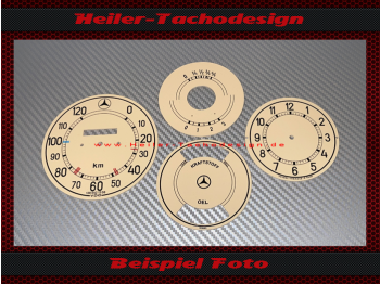 Speedometer Discs for Mercedes 220 W136 120 Kmh VDO Krafstoff Oel from Veigel