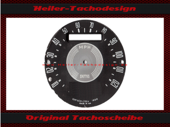 Tachoscheibe für Smiths Grey Face Triumph Thinderbirs 1966 Mph zu Kmh