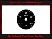 Drehzahlmesser Scheibe für VDO Allgemein 0 bis 40...