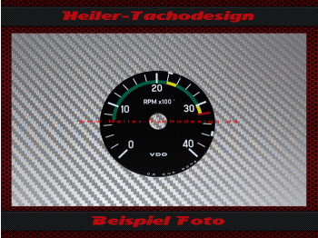 Tachometer Disc for VDO General 0 to 40 Ø70 mm GreenYellowe Areae