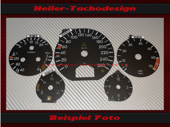 Speedometer discs for Mercedes SL W129 R129 MOPF 2 oil pressure 1998 to 2001 160 Mph to 260 Kmh