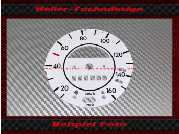 Tachoscheibe für Vw Käfer 1200 1984 160 Kmh 6 Ausschnitte