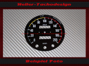 Speedometer Disc for OSI-Ford 20 M TS 1966 to 1968 200 Kmh