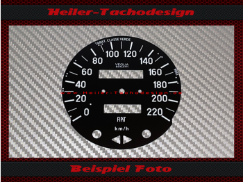 Speedometer Disc for Fiat 124 Sport Spider F1800 1974 220 Kmh