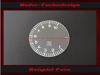 Drehzahlmesser Glas für Porsche 911 10000 UPM 6 Uhr - 2  Ø 96,8 mm