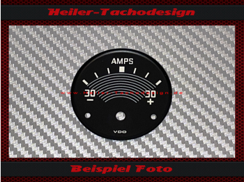 Zusatzinstrument Zifferblatt Amperemeter für VW Bulli T1 VW Käfer VDO Ø 47 mm - 1