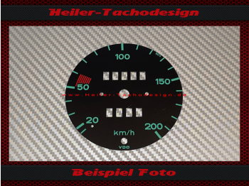 Tachoscheibe für Porsche 911 901 1964 bis 1968 120 Mph zu 200 Kmh