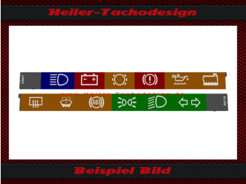 Tachosymbole Tacho Symbole Leisten für Mercedes W201 190E C Klasse - 2