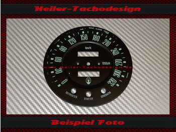 Speedometer Disc for Maserati Khamsin 1973 to 1982 300 Kmh