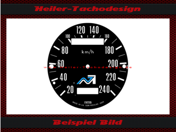 Tachoscheibe für Norton Commando 850 MK3 150 Mph zu 240 Kmh