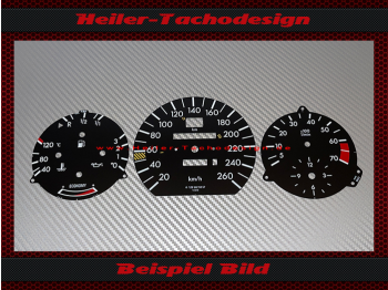 Tachoscheiben für Mercedes W126 560 SEC S Klasse 260 Kmh