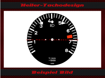 Tachometer Disc for Porsche 911 8000 RPM - 6