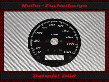 Tachoscheibe für Harley Davidson Road King Police FLHP Baujahr 2014 Ø80 120 Mph zu 190 Kmh