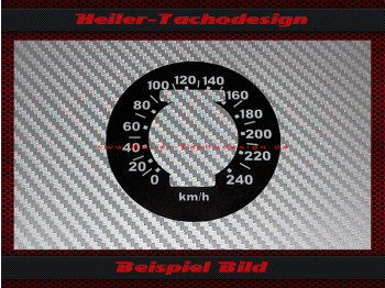Speedometer Sticker for BSA Lightning A65L 1968 150 Mph to 240 Kmh
