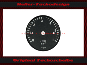 Tachometer VDO General 0 to 6 RPM Ø45 mm