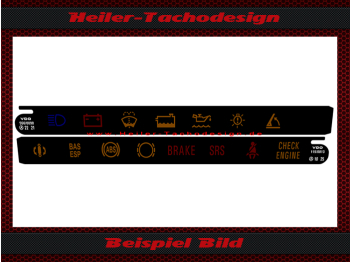 Tachosymbole Tacho Symbole Leisten für Mercedes 320 SL W129 R129 Set - 3,0