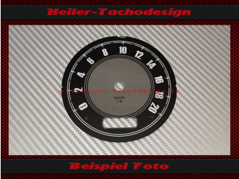 Tachoscheibe für Harley Davidson Road King FLHR 2009 bis 2012 ohne ABS Ø100 Mph zu Kmh