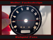 Tachoscheibe für Harley Davidson Road King FLHR 2009 bis 2012 ohne ABS Ø100 Mph zu Kmh